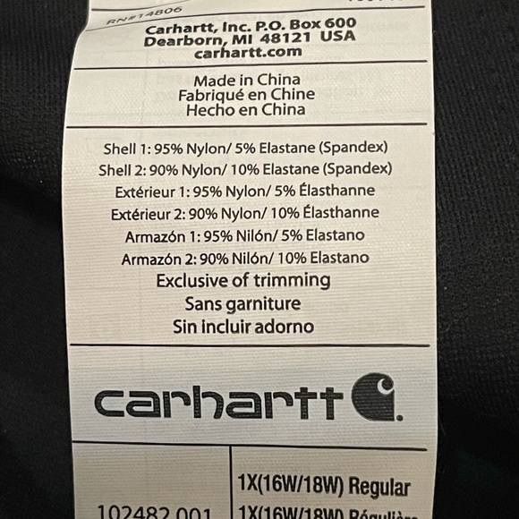 Carhartt Women’s Force Fitted Black Yoga Workout Leggings Size 1X - Picture 10 of 14